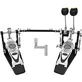 Bass Drum Pedal,Double Bass Drum Pedal Mount Double Chain Drive Foot Percussion Hardware Kick Drum Kit Pedals Step on Hammer 