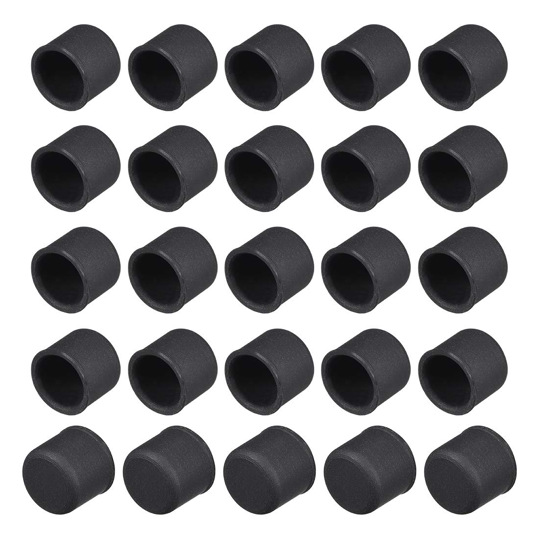 sourcing map Silicone RCA Port Anti-Dust Stopper Cap Cover Black 20pcs