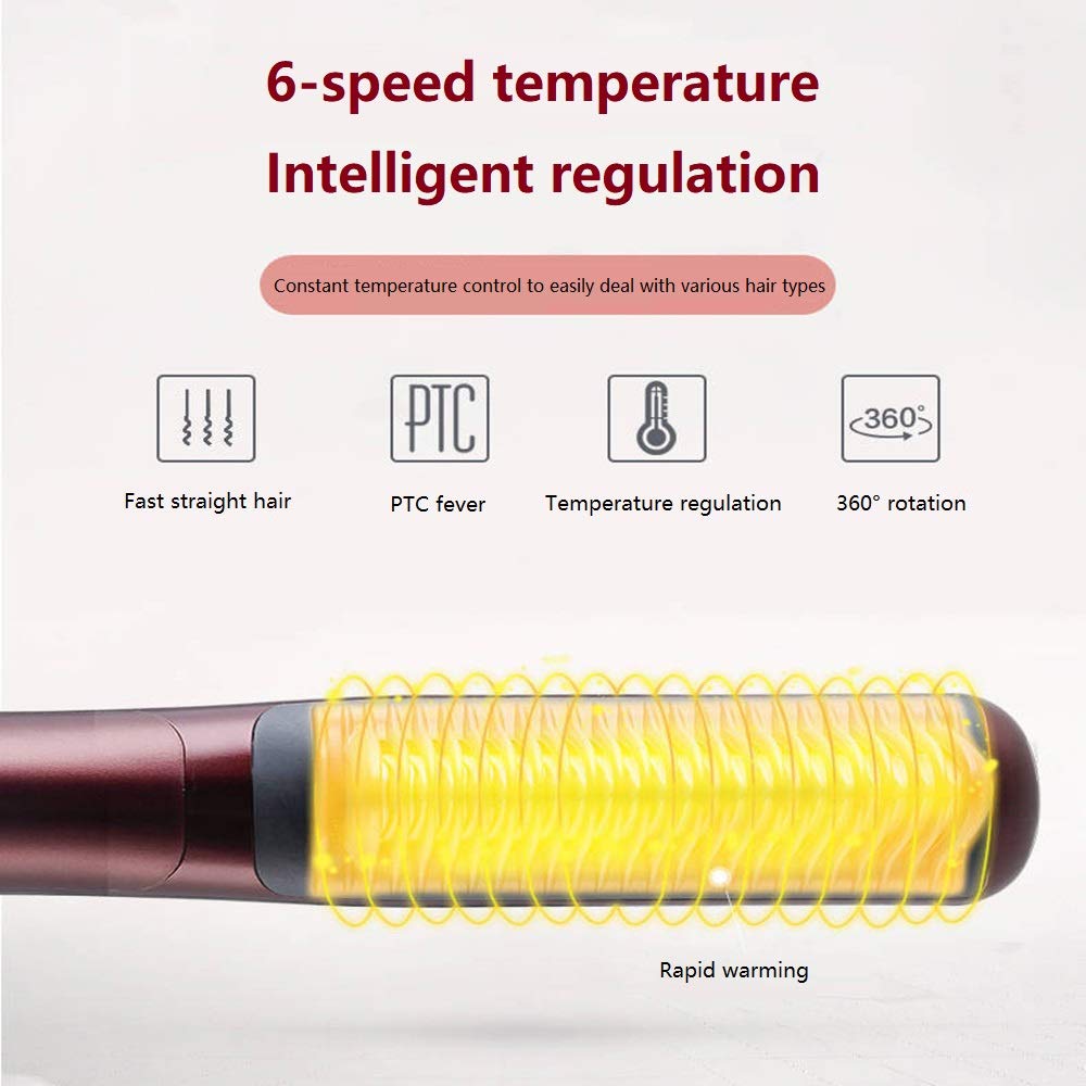 KLJJQAQ Peine De Pelo Liso Alisado De Cabello Liso Volumen ...