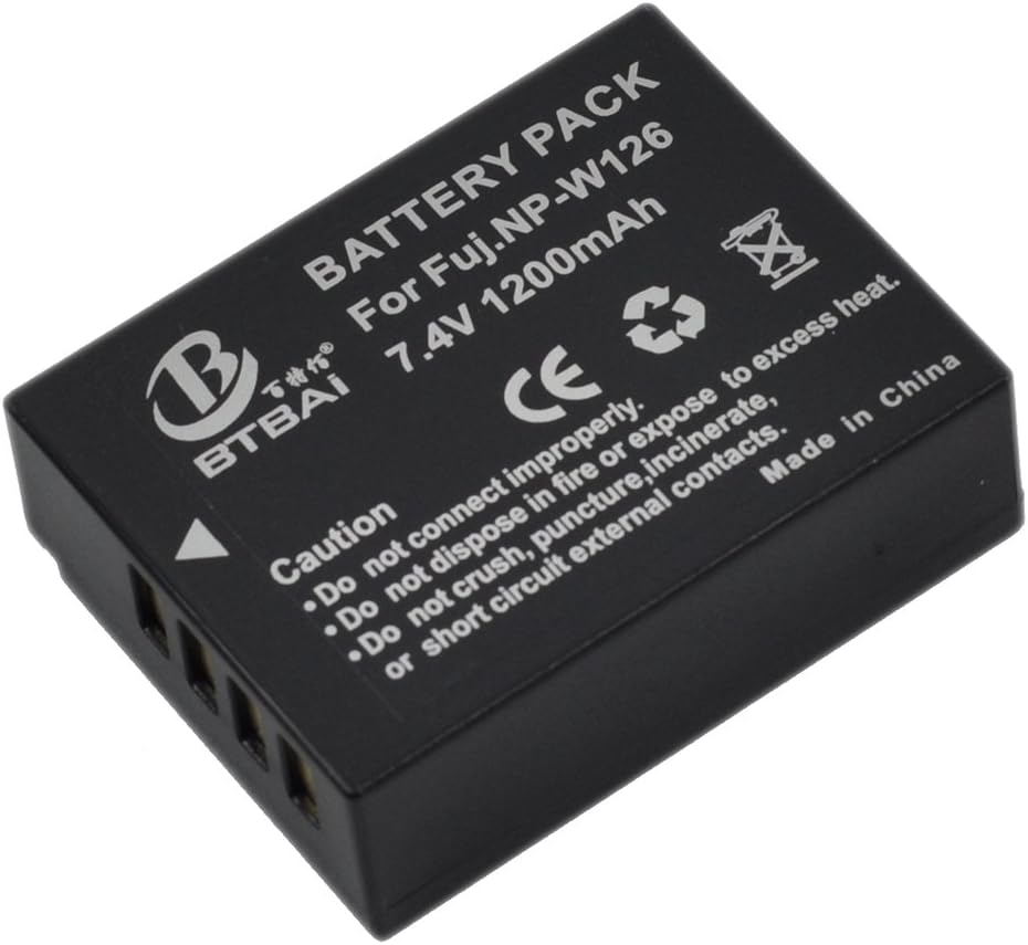 BTBAI NP-W126 Camera Battery for NPW126 NP-W126s FinePix HS30 HS30EXR HS35 HS35EXR HS50 HS50EXR X-A1 XA1 X-A2 XA2 X-A3 XA3 X-E1 XE1 X-E2 XE2 X-M1 XM1 X-T1 XT1 X-T2 XT2 X-Pro1 X-Pro2 X-Pro 2 X-E2s k1a