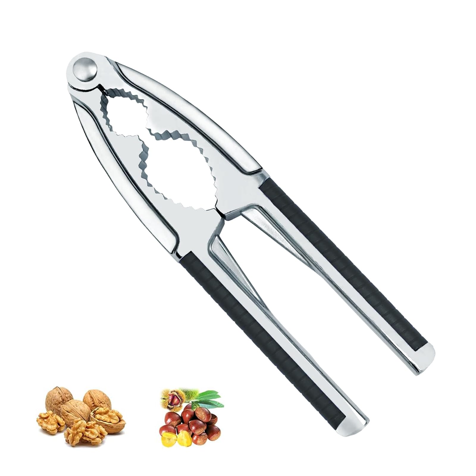 YunZCHENSH Nutcracker Stainless Steel Walnut Opener Tool Heavy Duty with Non-Slip Handle Walnut Cracker for Walnut All Sorts of Nuts Shell Seafood