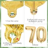 Yontree 70th Birthday Decorations Sage Green Gold White Party Supplies view 3