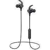 Hsoipn Wireless Headphones, Bluetooth 5.2 Stereo aptX Wireless Earbuds Bass Bluetooth Earbuds Bulit-in Mic with 16H Playtime, Magnetic, IPX7 Waterproof Perfect for Sport, Gym, Normal, Dark Pitch
