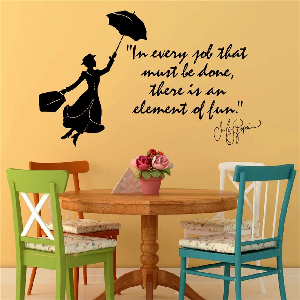 Mary Poppins Wall Sticker Vinyl Decals Art Home Decor Lettering Words
