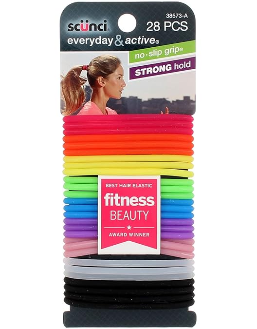 Scunci No-slip Grip Evolution Bright Jelly Ponytailers, 14 Count, Colors May Vary By Scunci - Foto 6