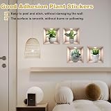 SwirlColor 3D Green Plant Wall Stickers 4Pcs Waterproof Self-Adhesive Decor view 5