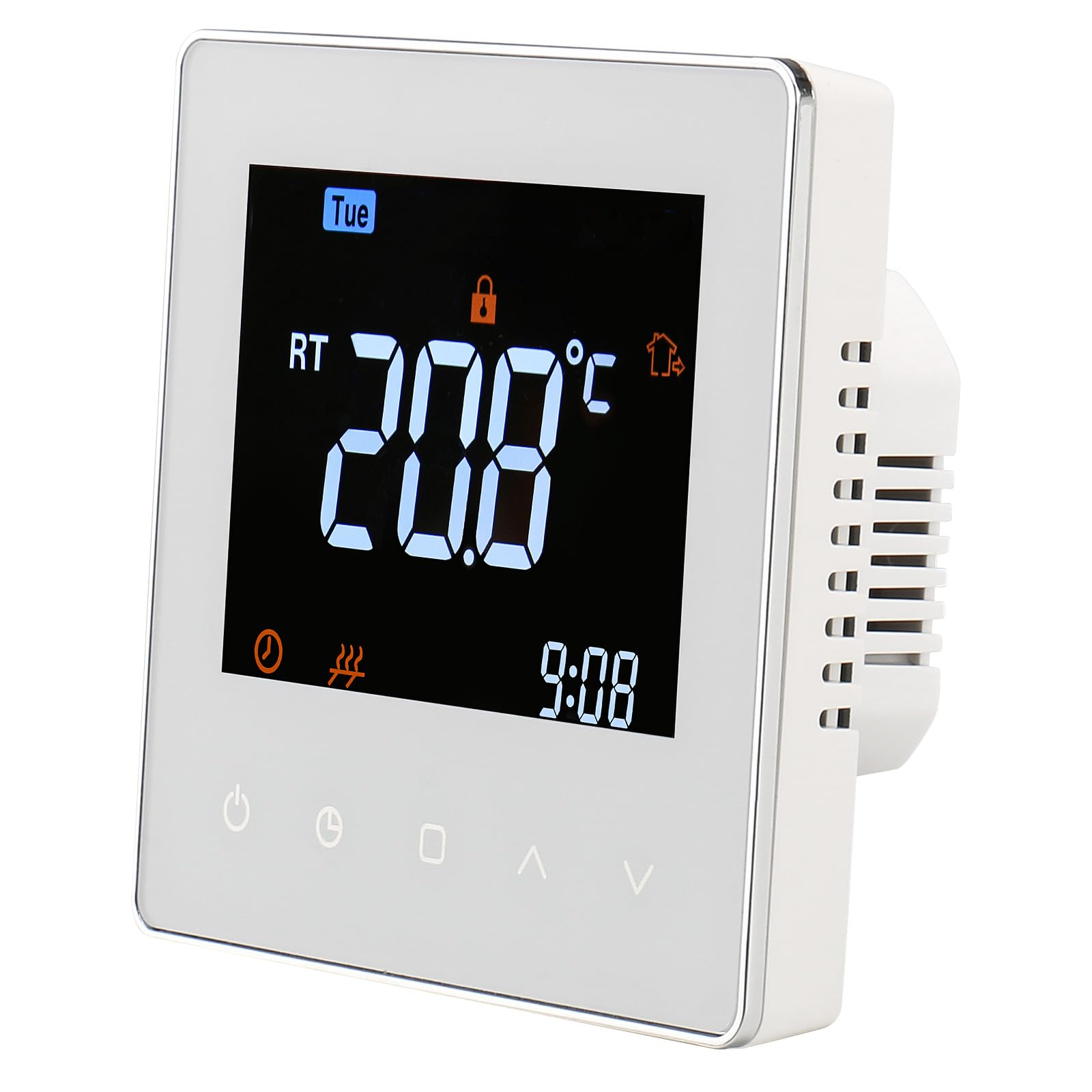 Wengart 24V Digital Thermostat WG538,Indoor Thermostatic Control,Weekly Programming,Colorful Display Suitable for Controlling Floor Heating and Hot Water Systems