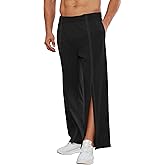 Deyeek Tear Away Pants for Men Full Zipper Legs Sweat Pants Mens Open Bottom Sweatpants Breakaway Cotton Post Surgery Pants