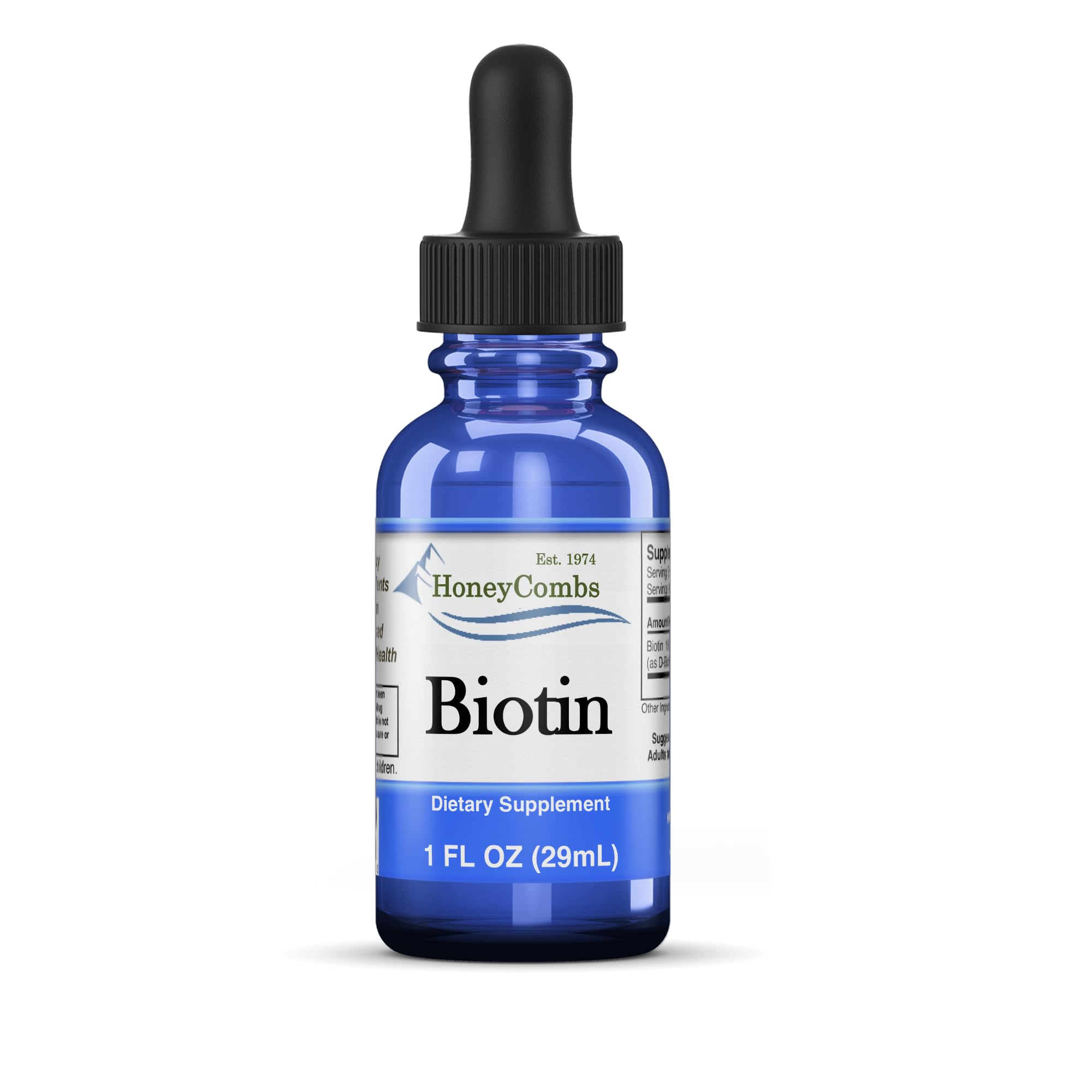 Biotin Liquid Drops Made in USA - Great for Hair, Skin, Nails 500% DV per Serving - 36 Servings per Container - Great for Men, Women, Children - Vegan Vitamin B7 Liquid - Bulk Sizes Also Available
