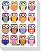 Jazzstick 160 Small Glitter Cute Owls Bird Scrapbook Stickers for Kids 10 Sheets Value Pack 09A24