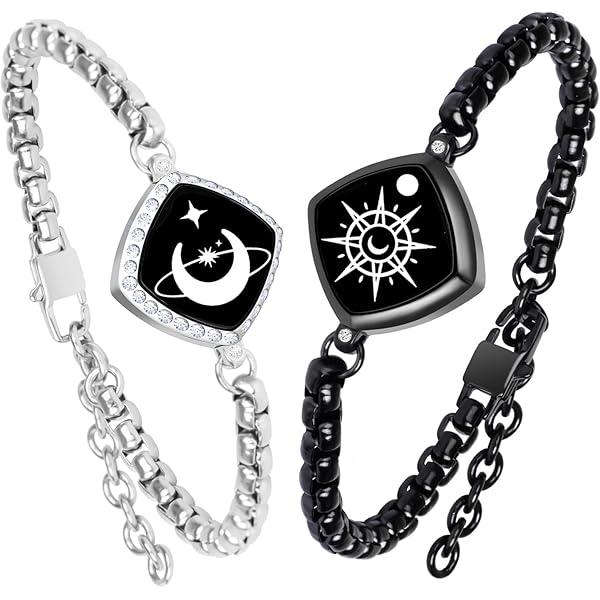 Long Distance Touch Bracelets - Smart Matching Couple Bracelets With Vibration & Light Long Distance Touch Bracelets - Smart Matching Couple Bracelets With Vibration & Light