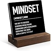 Juoqg Acrylic Sign with Wooden Stand, Inspirational Gifts for Women Man, Cheer Up Gifts for Friend Daughter Sister, Leaving Present for Colleague Coworker (Black)