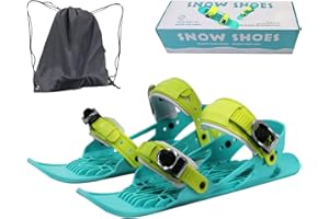 HSOKEW Mini Short Ski Skate, Adjustable Short Mini Ski Skate Winter Snowskate Snowblade Skiboards Outdoor Ski Shoes Winter Sport Skiing Equipment Snow Skis for Winter Shoes, Gift for Skiing Ice Skating Lover