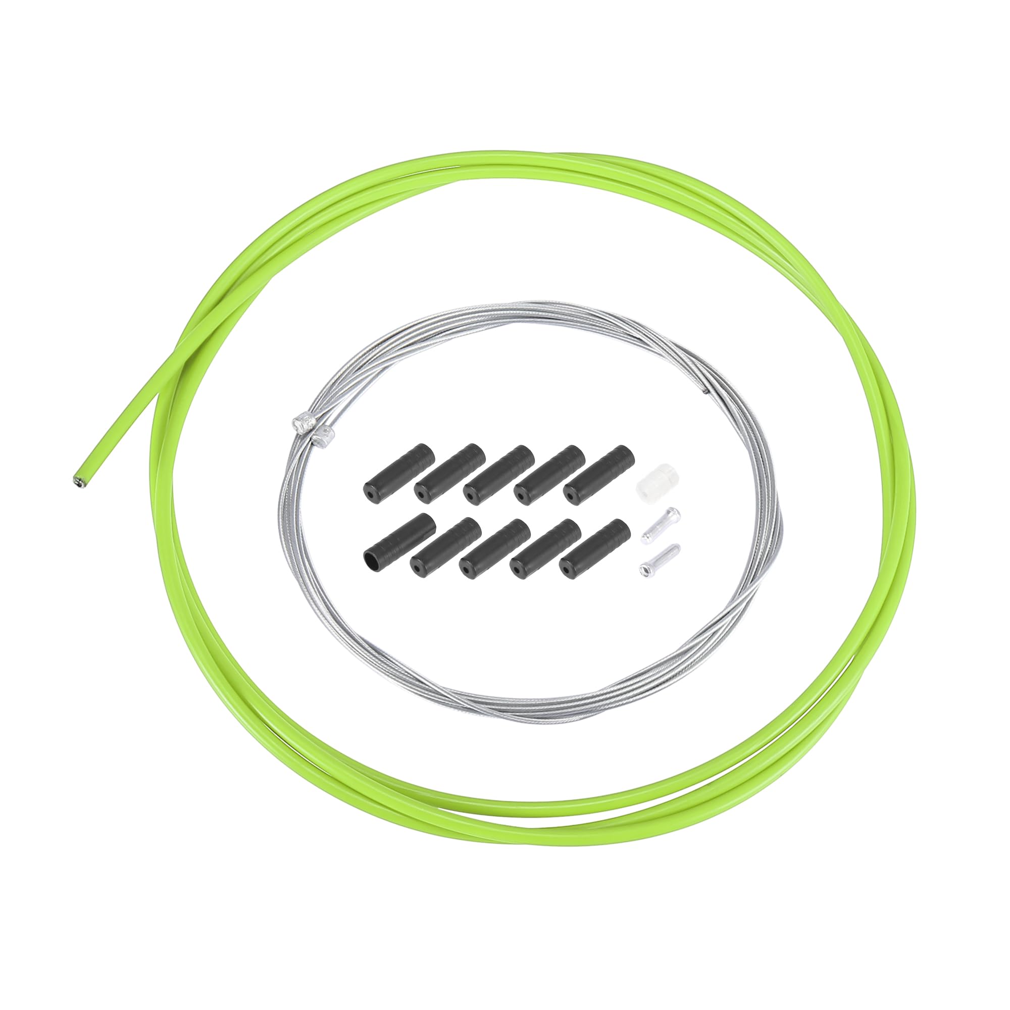 X AUTOHAUX 2m Bicycle Shifter Cable Housing Derailleur Cable Hose Kit Green