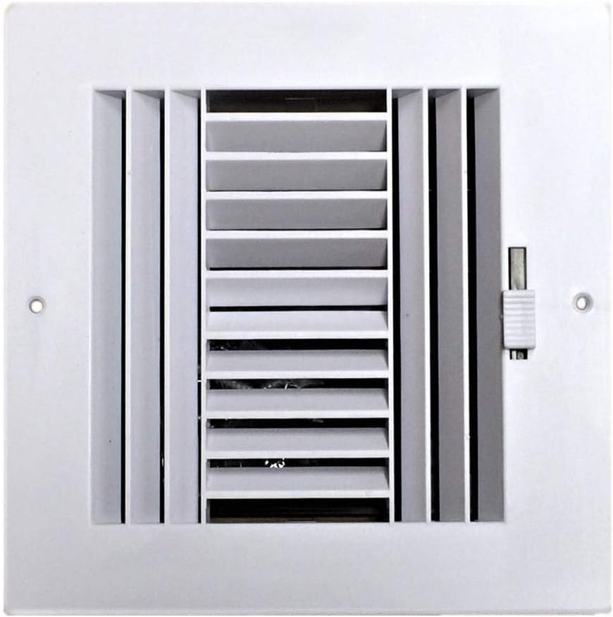 Registers, Grilles & Vents - HBW Four-Way Plastic Side Wall/Ceiling Register in White 6