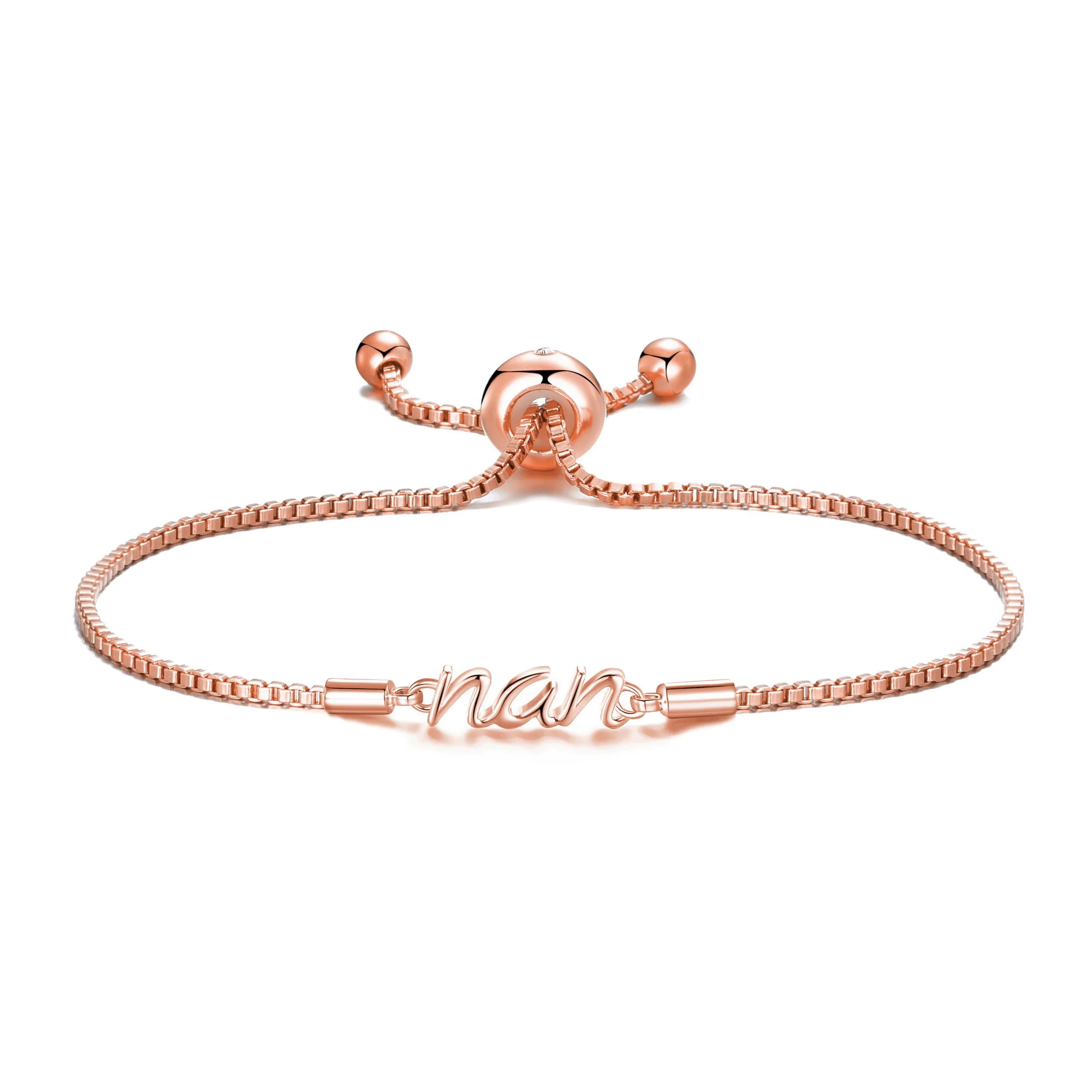 Philip Jones Rose Gold Plated Nan Bracelet Created with Zircondia® Crystals