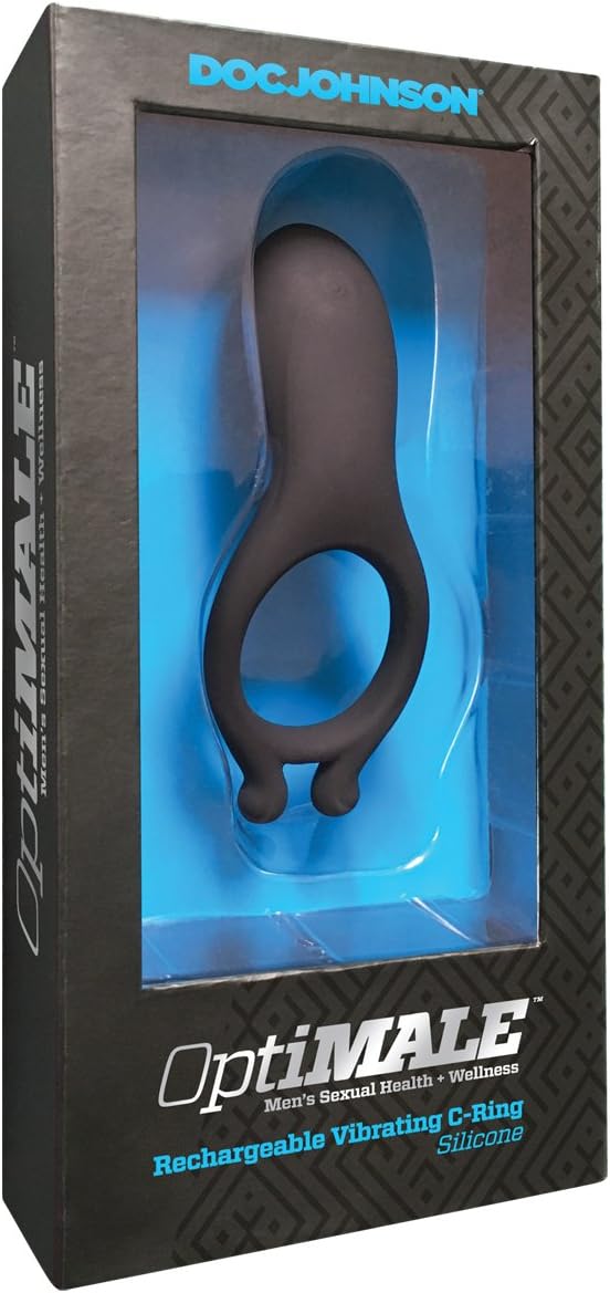 Optimale by Doc Johnson Rechargeable Vibrating C-Ring, Black - Image 3