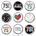 75th Birthday Party Favor Stickers - Multi-Colored (324 Count)