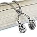 Hip Hop Headphone Pendant Necklace DJ Music Wireless Earphone Chain Necklace