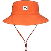 MaxNova Baby Sun Hat Smile Face UPF 50+ Toddler Bucket Hat for Boys Girls 0-7 Years