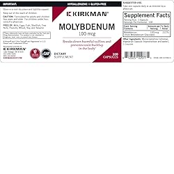 Kirkman - Molybdenum 100 mcg - 100 Capsules