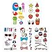 Temporary Tattoos for Kids(15sheets),Konsait 250Assorted Temporary Tattoos Little Monster Elephant Diamond Strawberry Watch fake Body Sticker for Girls Boys Children for Birthday Party Favors Supplies