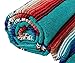 El Paso Designs Traditional Mexican Blanket | Artisanal Boho Blanket | Authentic Hand Woven Serape Perfect for Camping, Yoga, Beach, Picnic or Home Decor | (Teal)