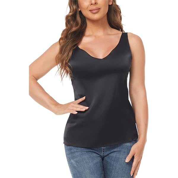 S fur sequins camisole ❤︎THEREDTHEREAD Womens Plus Size Sequins Tank Tops Sexy V Neek Sparkle