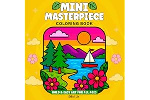 Mini-Masterpiece Coloring Book: Bold & Easy Art for All Ages – Ethel Lin (minimal art style)