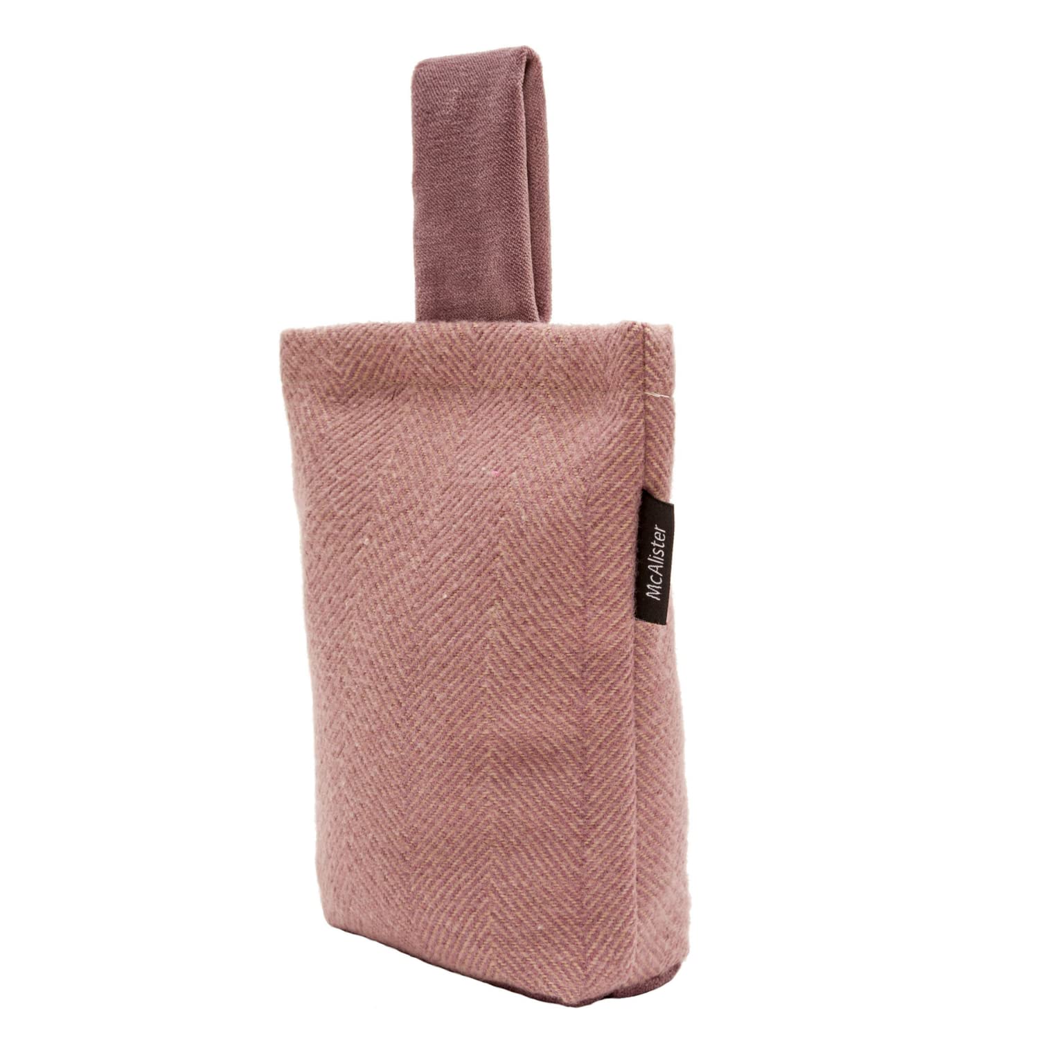 McAlister Textiles Lilac Purple Unfilled Herringbone Doorstop Decorative Fabric Doorstopper for All Doors Machine Washable 21x17cm 8x7 Inches