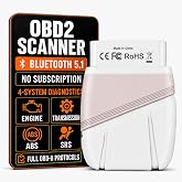 Wiseday OBD2 Scanner,Bluetooth Car Code Reader for Engine AT ABS SRS | No Subscription Fee for life, Full OBDII Protocols for 1996+ Vehicles From 45+ Brands, AI-assisted Car Diagnostic Tool