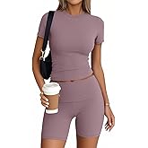 Trendy Queen Womens 2 Piece Workout Sets Short Matching Lounge Sets Summer Clothes Going Out Gym Outfits