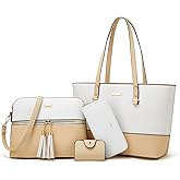 Women Fashion Handbags Wallet Tote Bag Shoulder Bag Top Handle Satchel Purse Set 4pcs