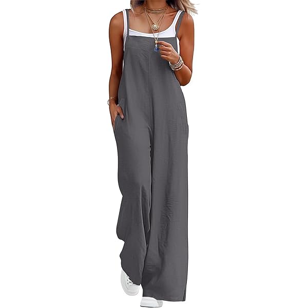 Amazon.com: YESNO Women's Summer Boho Casual Jumpsuits Wide Leg