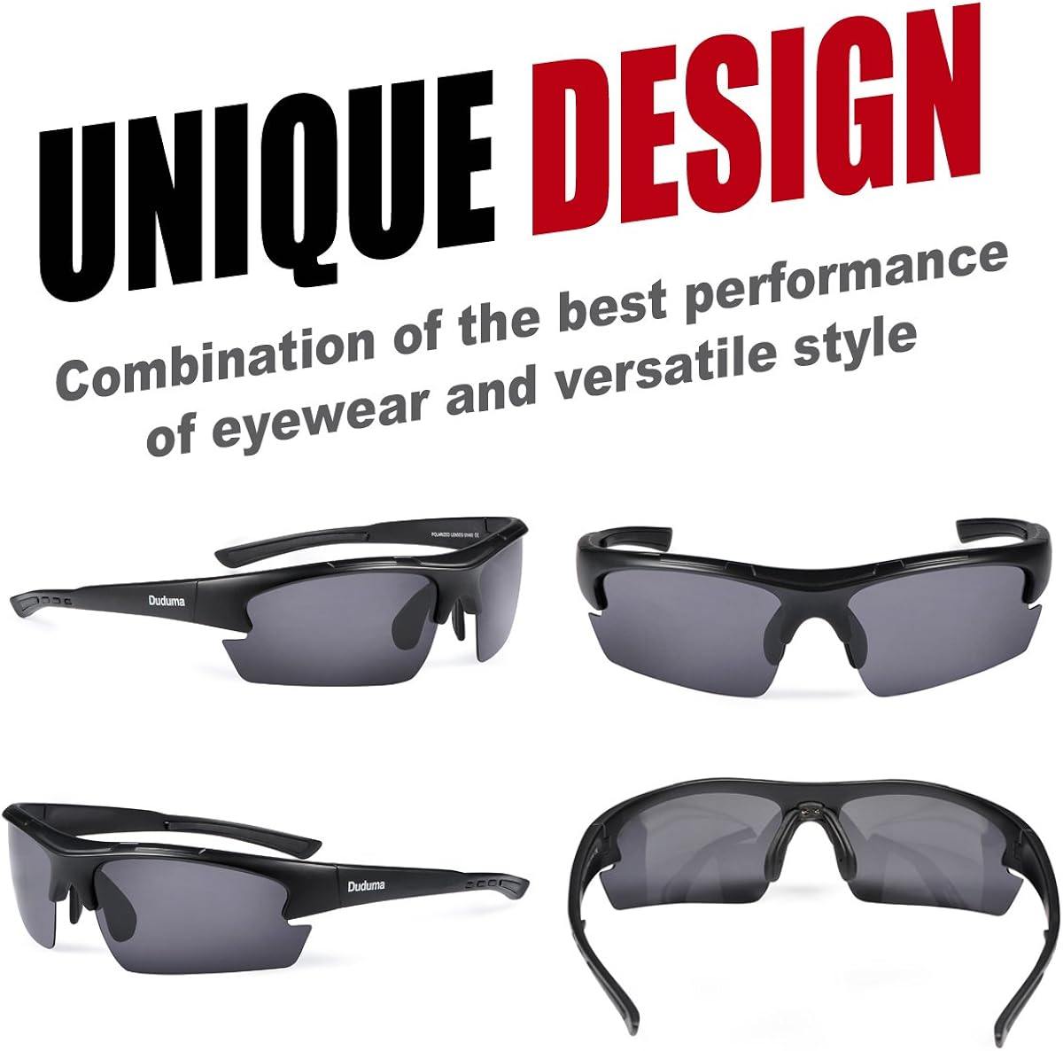 Polarized Designer Fashion Sports Sunglasses for Baseball Cycling Fishing Golf Tr62 Superlight Frame: Clothing