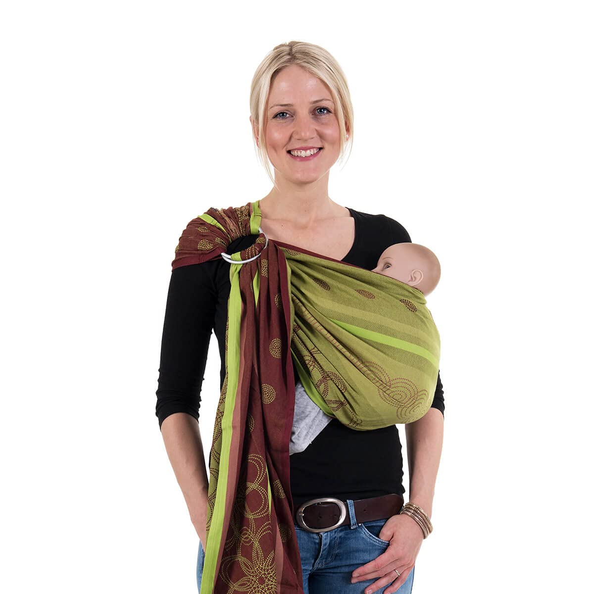 Hoppediz, Kairo Jacquard Ring Sling, Carrying aid with Tying Instructions (English Language not )