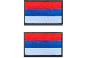 2 Pcs Russia Russian Россия Flag Patches, Tactical Embroidery Russia Applique Emblem Military Patch with Hook and Loop Fasten