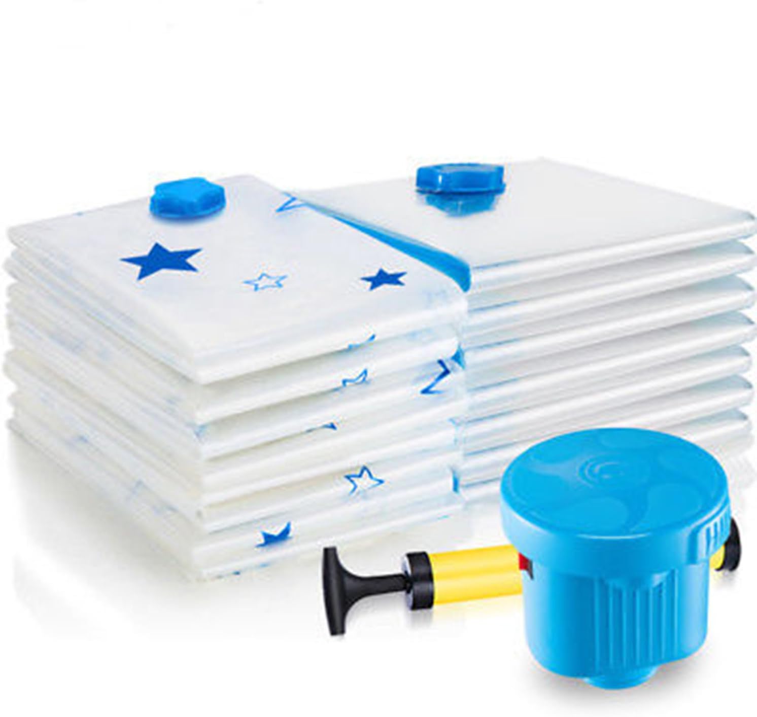 Yamed 4 Size Space Saver Saving Storage Seal Vacuum Vac Bags Compressed Organizer Bag Manual Pump