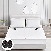 Bwarm Electric Heated Mattress Pad Queen Size, 60" x 80", Bed Warmer, 9 Heat Settings, 1-12 Hours Auto Off, Deep Pocket, Fast
