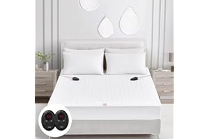 Bwarm Electric Heated Mattress Pad Queen Size, 60" x 80", Bed Warmer, 9 Heat Settings, 1-12 Hours Auto Off, Deep Pocket, Fast