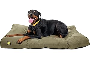 K9 Ballistics Tough Rectangle Pillow Dog Bed - Removable Cover, Washable, Durable & Water Resistant Dog Bed - X-Large, Sage Green