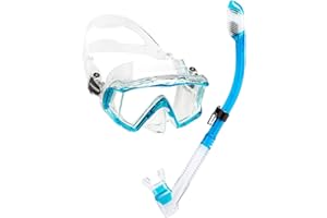 Cressi Panoramic Wide View Mask & Dry Snorkel Kit for Snorkeling, Scuba Diving - Pano 3 & Supernova Dry: Designed in Italy