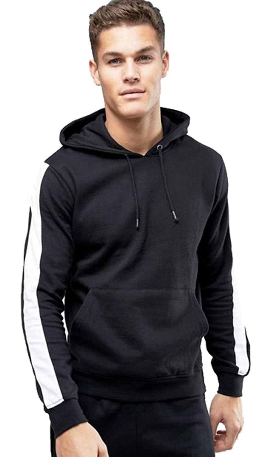 black hoodie with zipper on side