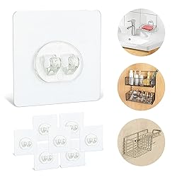8 Pack Shower Caddy Adhesive Hooks