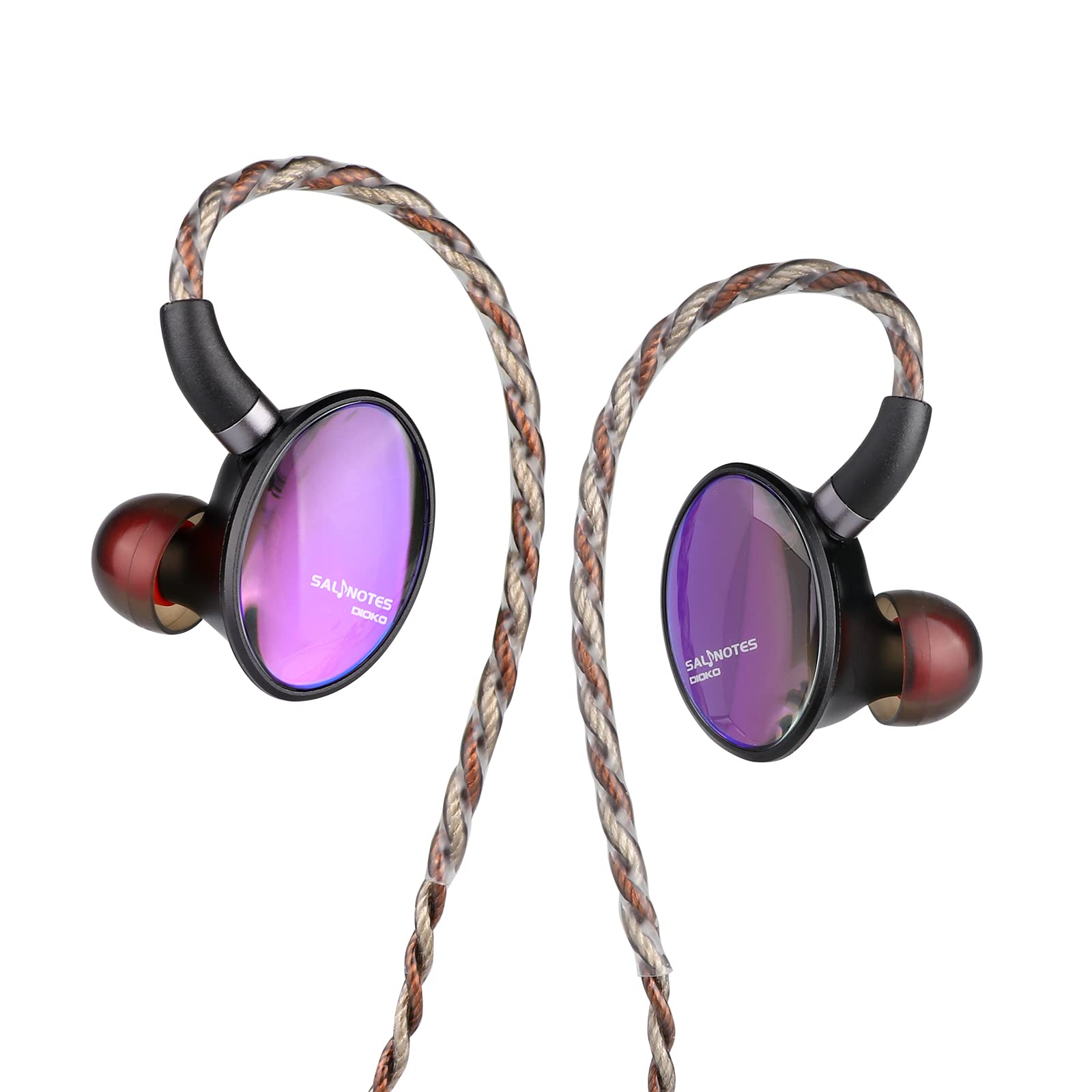 7Hz x Crinacle Salnotes Dioko HiFi 14.6mm Planar Diaphragm Driver In Ear Earphone IEMs with CNC Aviation-grade Aluminum Case, Detachable 4-Core Litz OCC Copper Cable for Audiophile Musician Studio