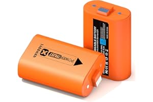 PowerTrust 1400mAh 2 Pack Rechargeable Battery Compatible with Xbox S/X/One/Elite Controller, Xbox Series X/S Controller Game