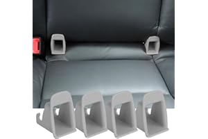 JHYSHAN ISOFIX Interface Belt Latch Guide,4 Pcs Car Seat ISOFIX Interface Buckle Fixed Guide Groove Seat Belt Bracket Connector,Gray