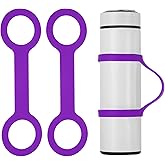 PATIKIL Water Bottle Carrier Grip, Portable Soft Silicone Non-Slip Water Handle Grip Water Bottle Holder Strap