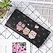 LLguz Women Fresh Fashion Retro Owl Printing Long Wallet Coin Purse Card Handbag (Black)