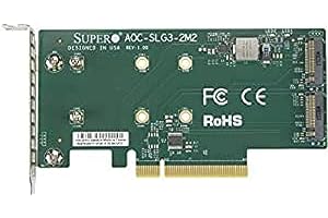 Supermicro AOC-SLG3-2M2 PCIe Add-On Card for up to Two NVMe SSDs